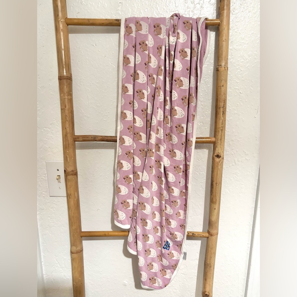 KicKee Pants Sweet Pea Diictodon Dinosaur Swaddle Blanket